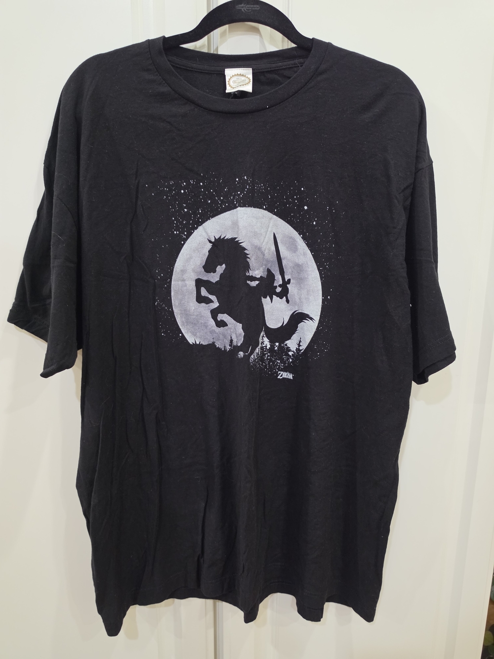 Nintendo Black Zelda Tee with Moonlit Knight Horse